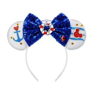 Mouse Ears Headbands, Princess Mouse Ears with Sequin Bow for Women Girls Adults